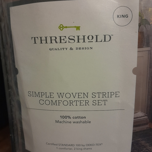 Brand new Threshold king 3pc comforter set 100% cotton - Picture 8 of 8